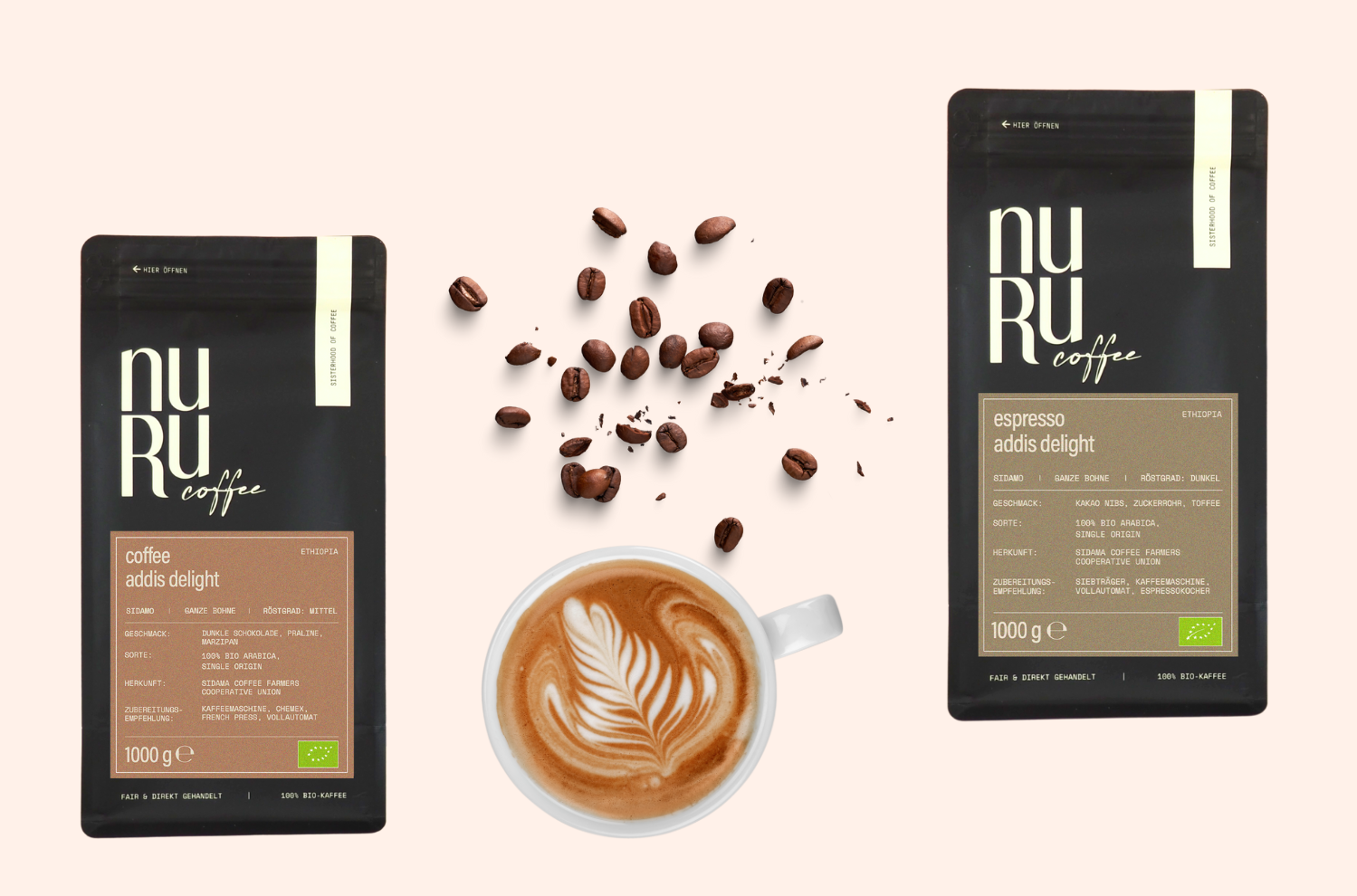 Neuer Look, unvergesslicher Geschmack: Entdecke nuruCoffee neu!