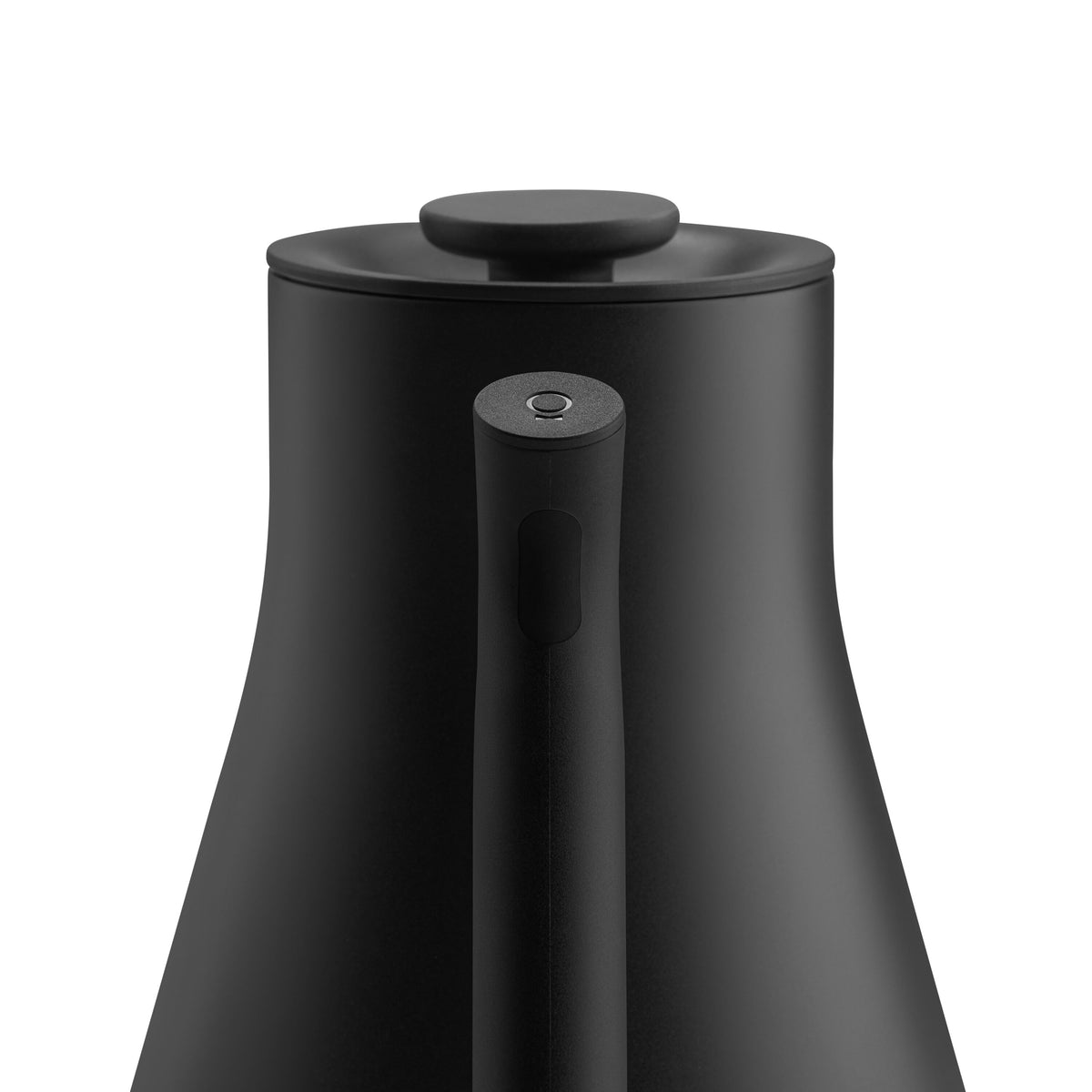 Fellow Corvo EKG PRO in Matt Schwarz Detailaufnahme Griff - nuruCoffee