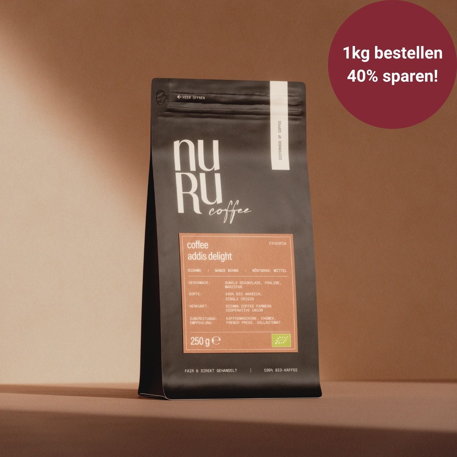Bio Kaffee Addis Delight von nuruCoffee