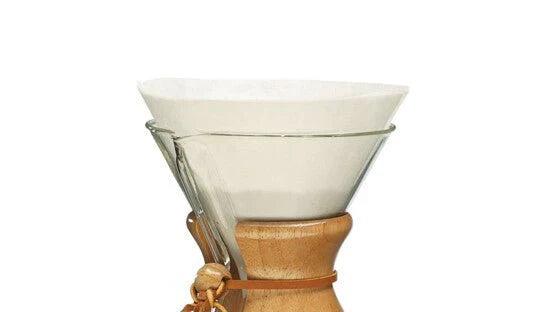 Chemex Filterpapier für 6 bis 8 Tassen in Chemexkaraffe - nuruCoffee