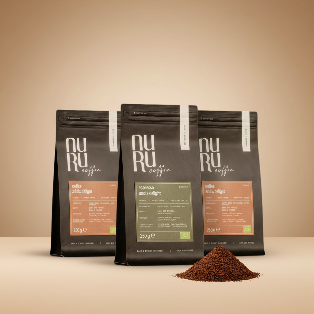 nuruCoffee Geschenkset: 2x Coffee & 1x Espresso 250g