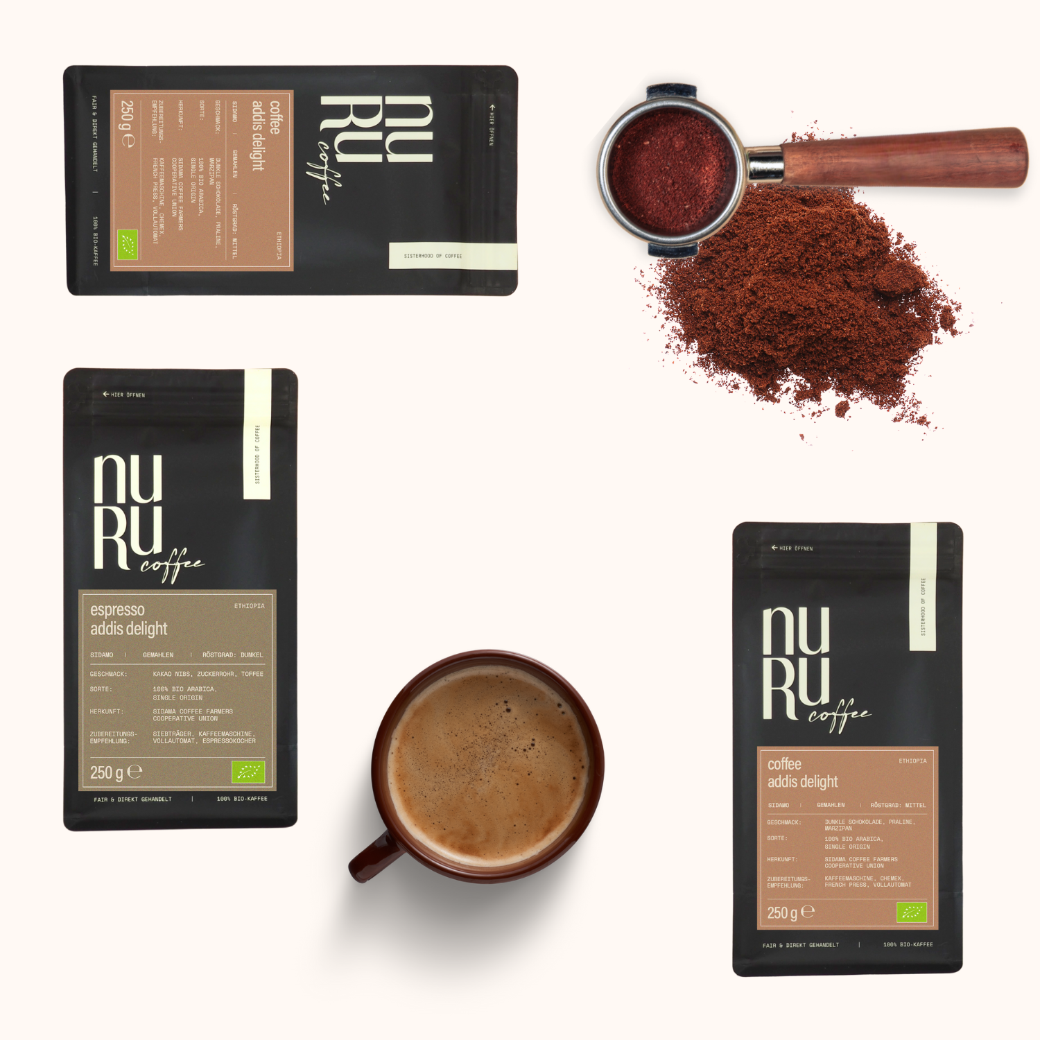 nuruCoffee Geschenkset - 250g, gemahlen