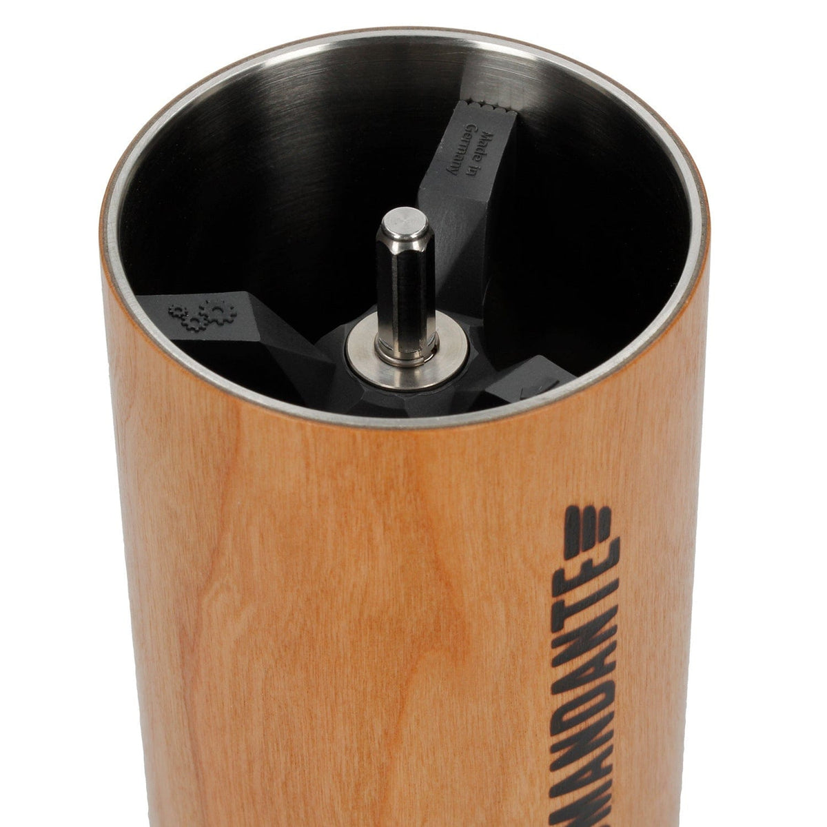 Comandante Kaffeemühle C40 MK4 Nitro Blade American Cherry Bohnenbehälter von Außen | nuruCoffee