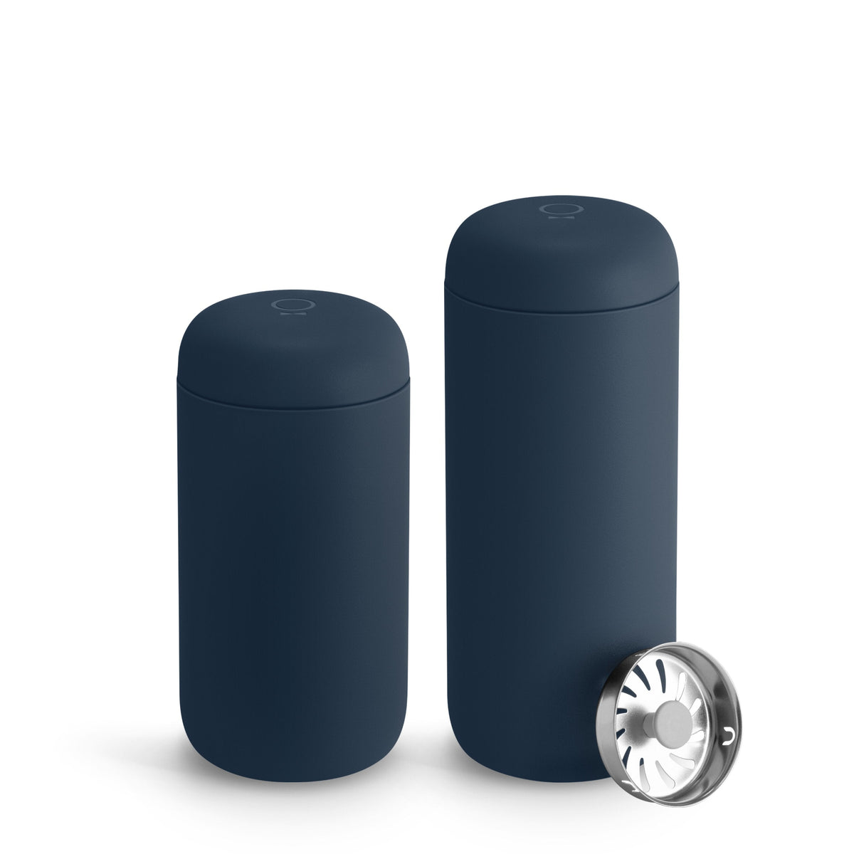 Fellow Carter Move Thermobecher in Stone Blue, Doppelpack: Geschlossen mit Spritzschutz - nuruCoffee