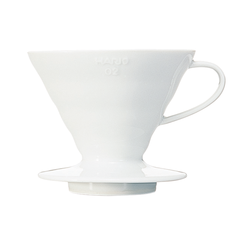 Hario V60 Dripper Porzellan Weiss Freisteller - nuruCoffee