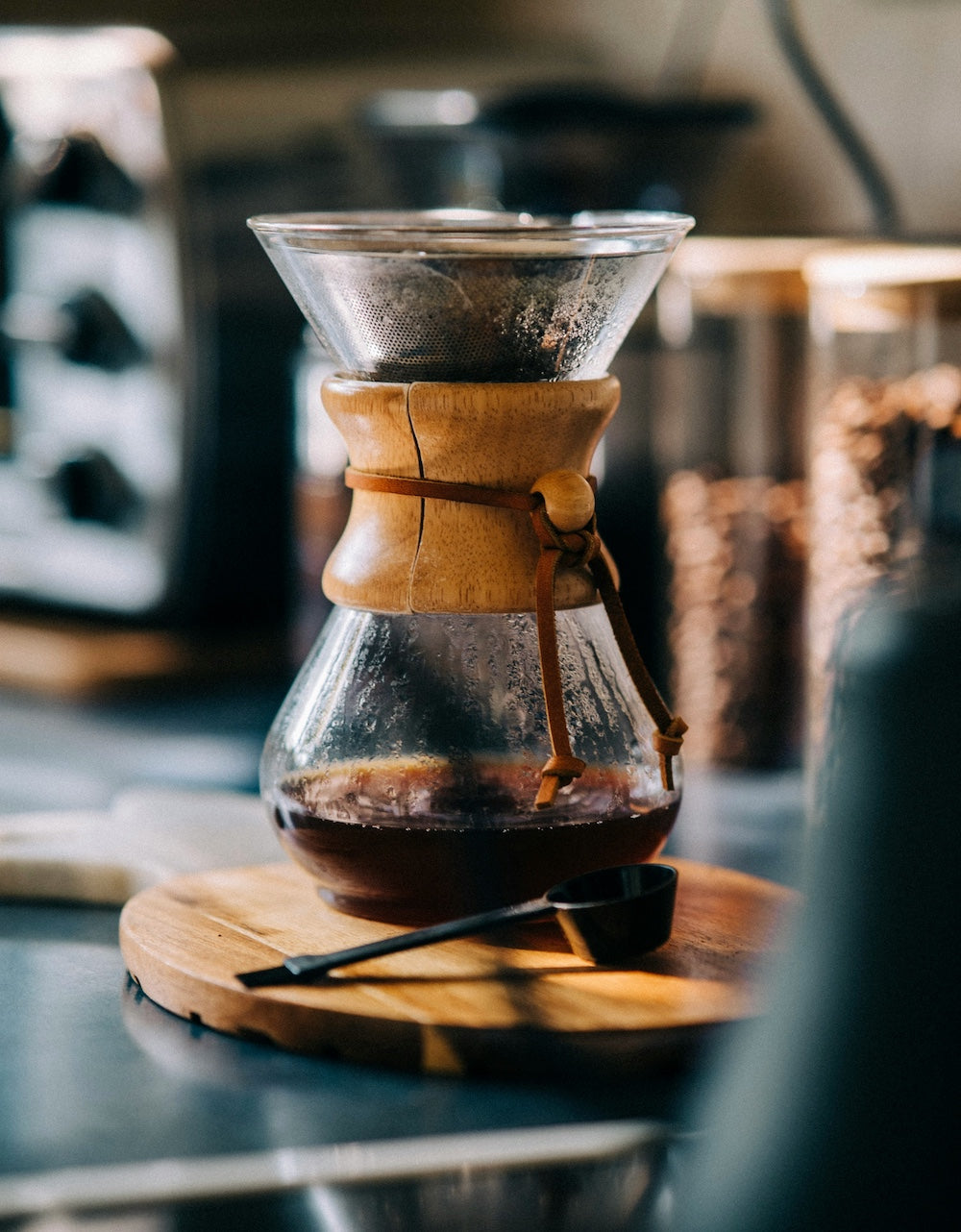 Chemex Kaffee fertig zubereitet in der Karaffe - nuruCoffee
