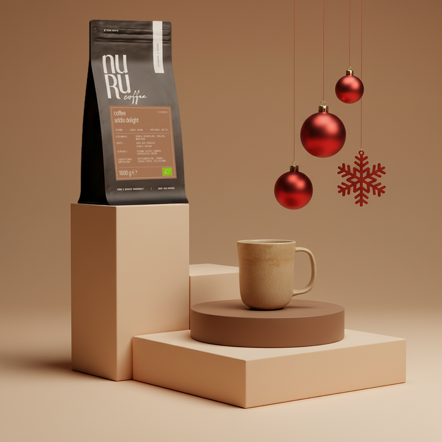 Geschenkset Purer Genuss: Keramiktasse & 1x Kaffee