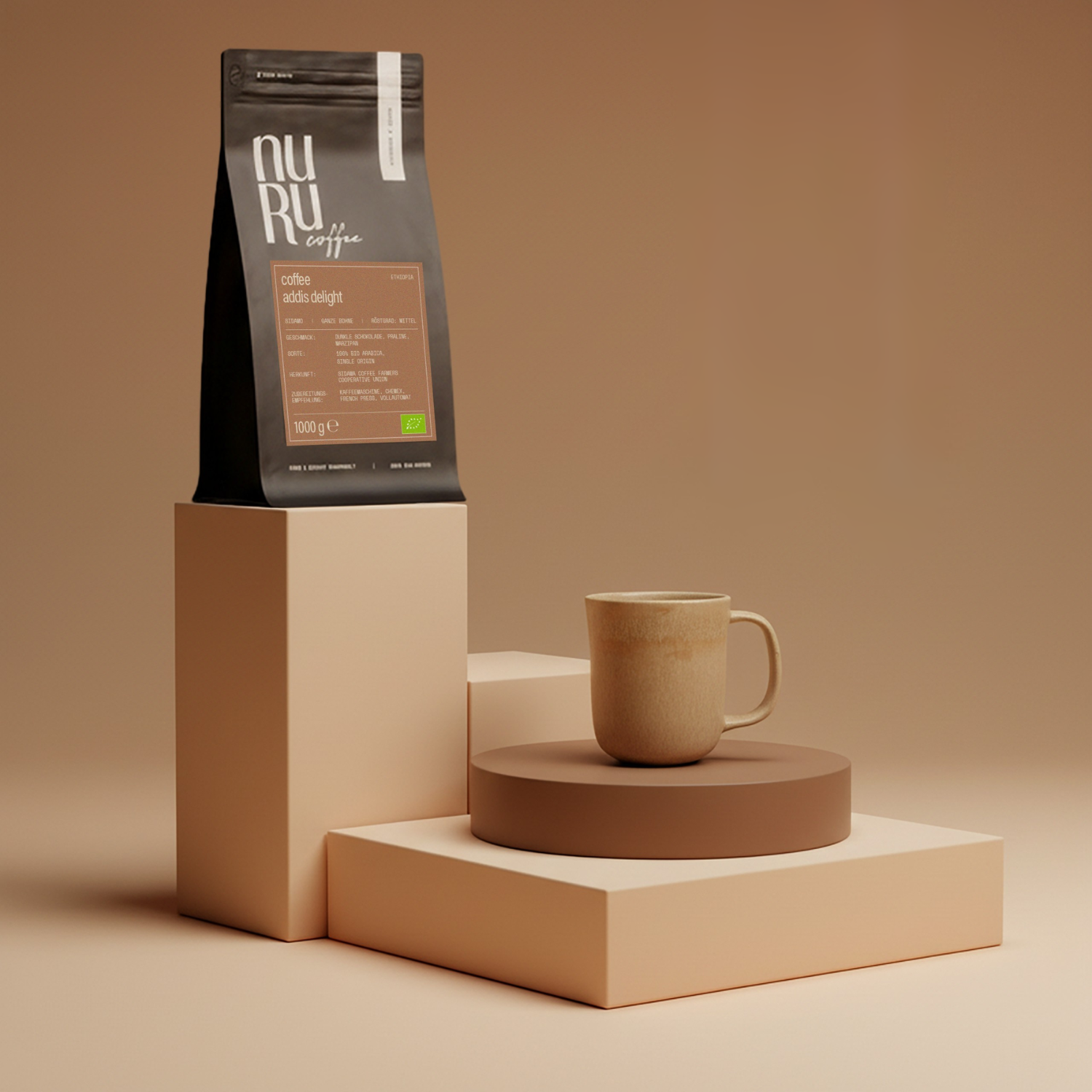 Geschenkset Purer Genuss: Keramiktasse & 1x Kaffee